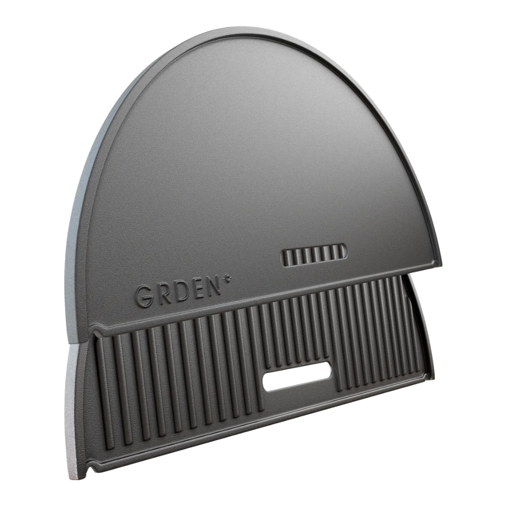 GRDEN Half Moon Cast Iron Reversible Griddle