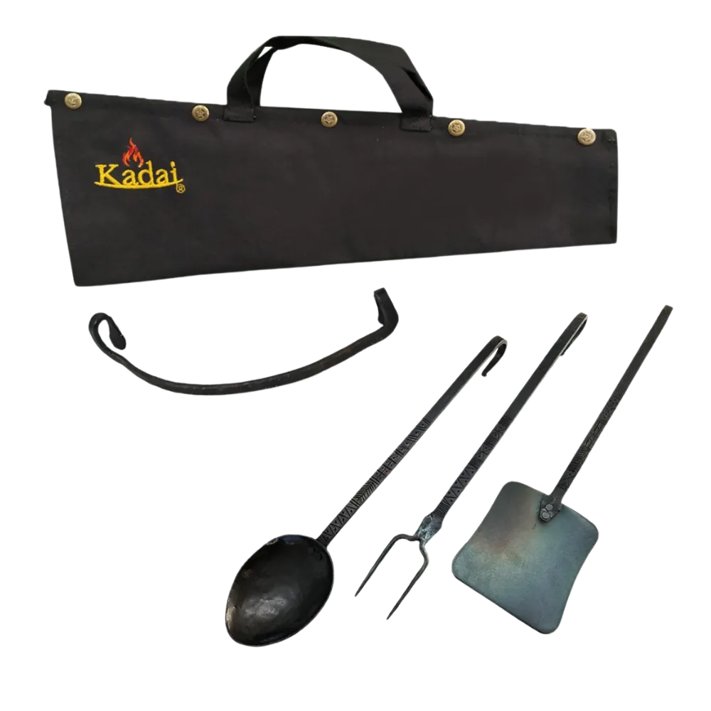 Kadai Set of 3 Hand-Forged Utensils