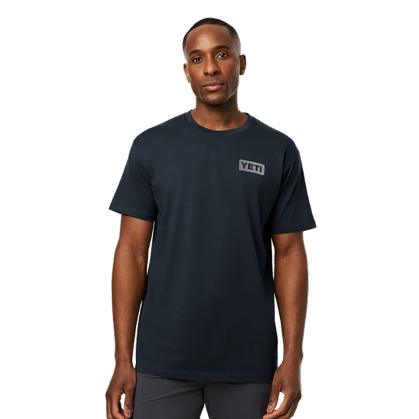 Yeti Left Chest Logo Badge T-Shirt - Navy