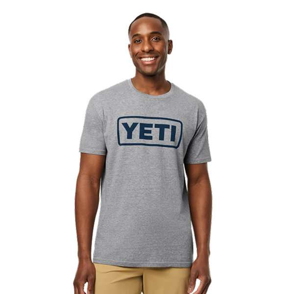 Yeti Full Logo Badge T-Shirt - Grey