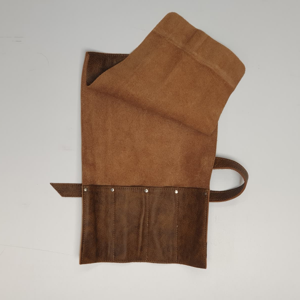 Buckle & Hide Knife Roll - 4 Piece - Tan