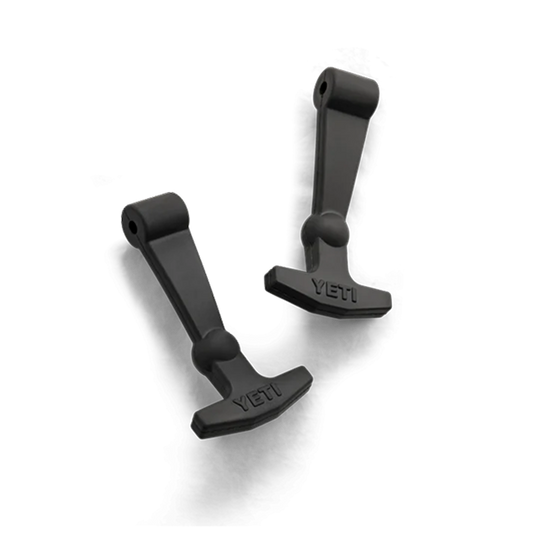 Two black YETI cool box latches