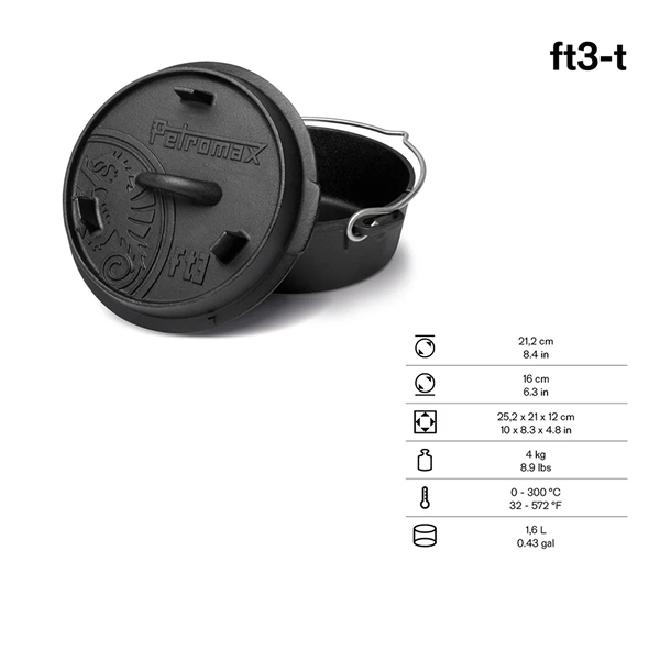Petromax Cast Iron Dutch Oven
