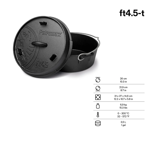 Petromax Cast Iron Dutch Oven