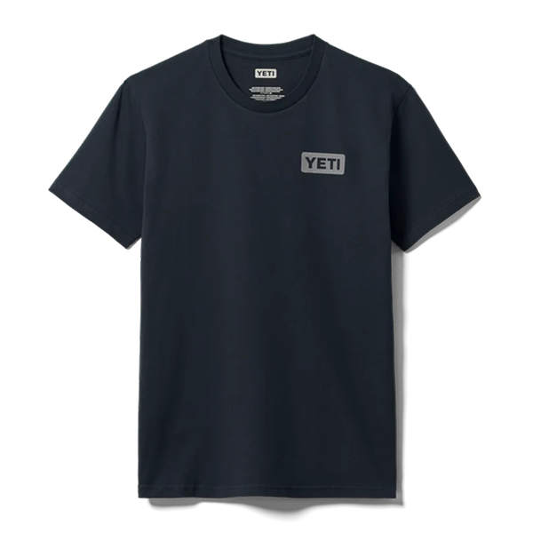 Yeti Left Chest Logo Badge T-Shirt - Navy