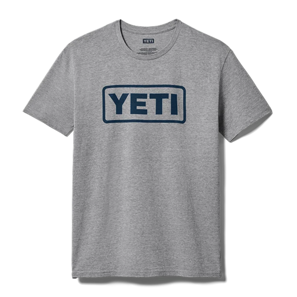 Yeti Full Logo Badge T-Shirt - Grey