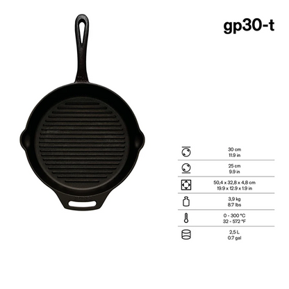 Petromax Cast Iron Grill Fire Skillet - GP30