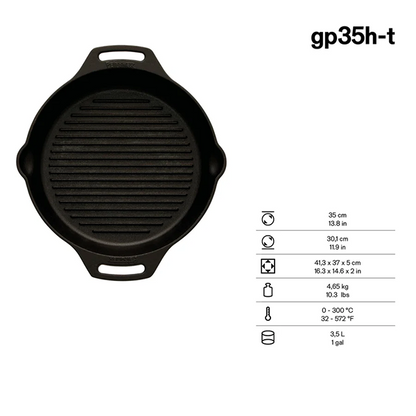 Petromax Cast Iron Grill Fire Skillet with Two Handles