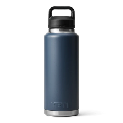 Navy YETI Rambler 46 oz bottle with Chug Cap