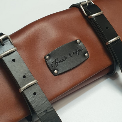 Buckle & Hide Knife Roll - 12 Piece - Tan