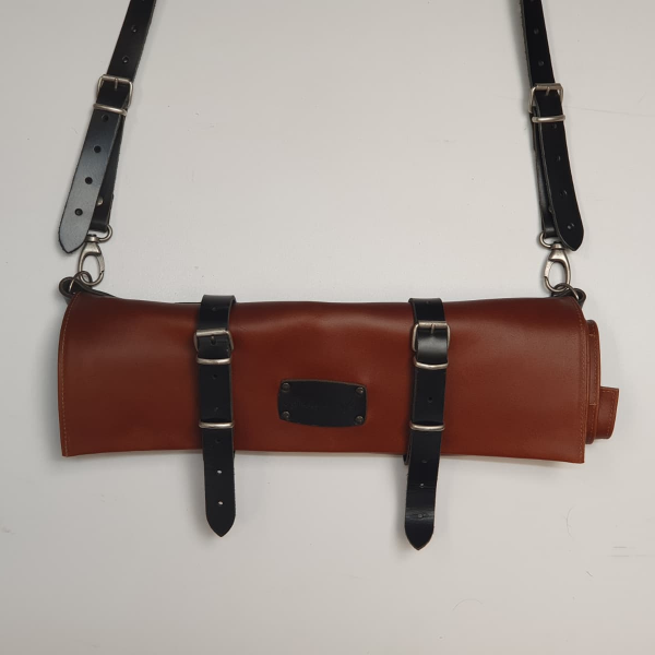 Buckle & Hide Knife Roll - 12 Piece - Tan