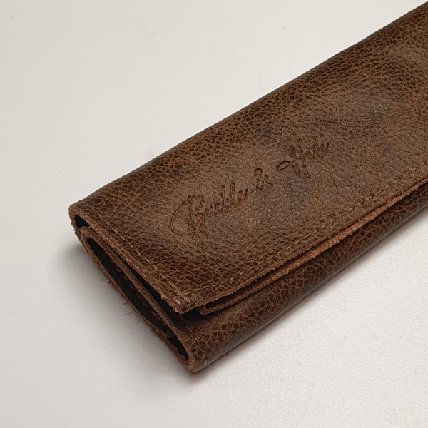 Buckle & Hide Knife Roll - 4 Piece - Tan